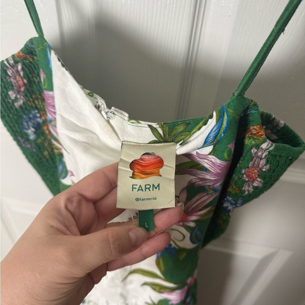 Farm Rio Off-White Sweet Bloom Dreamscape Midi Dress L - Picture 10 of 11